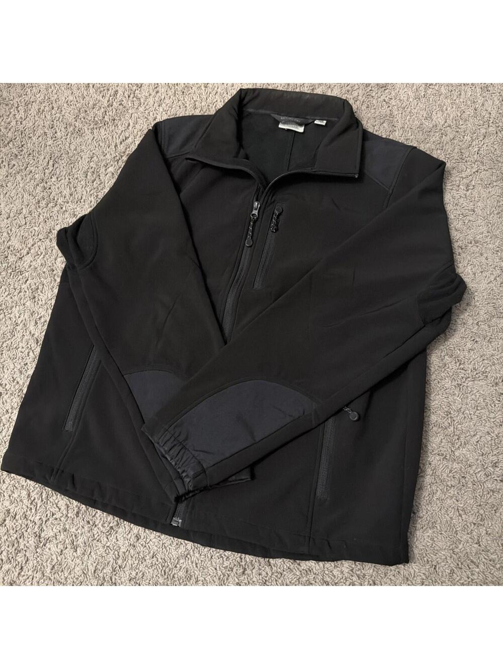 Black Diamond Element Soft Shell Fleece Lined Jacket Mens L Black Full Zip